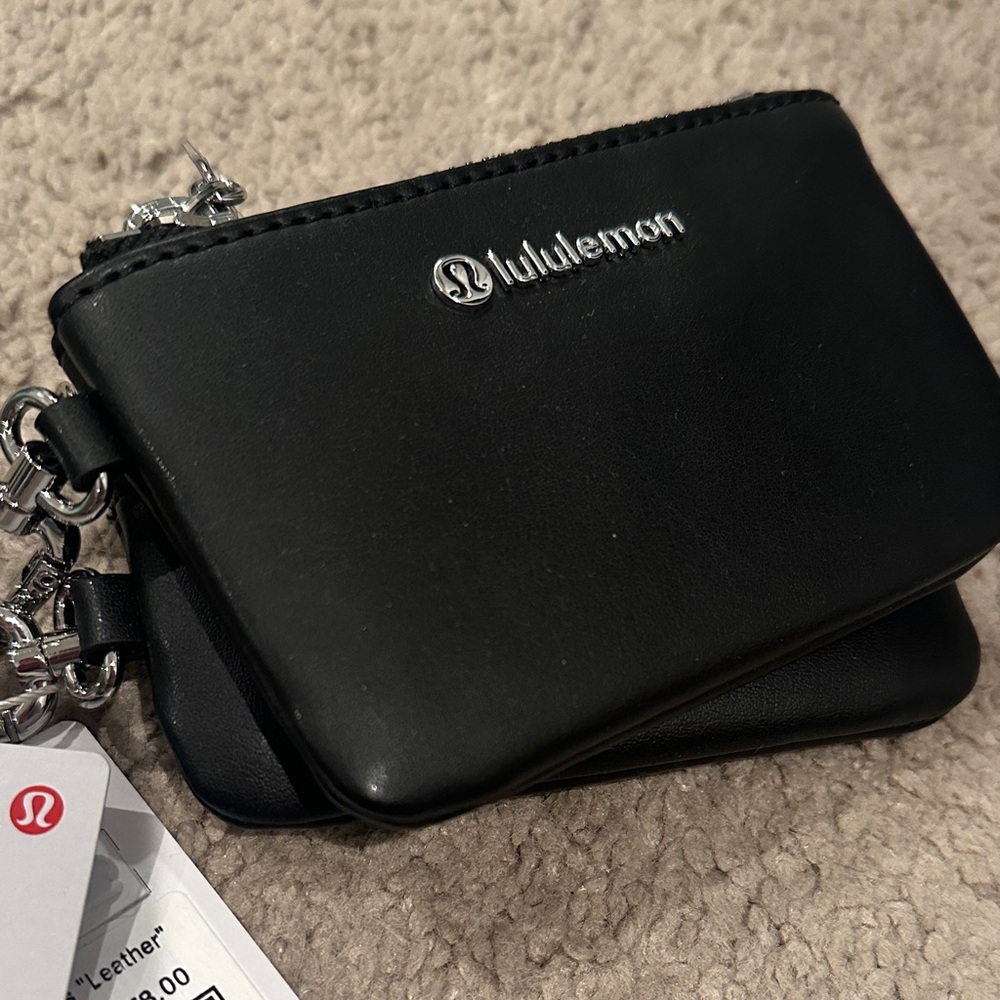 NWT lululemon Black Dual Pouch Wristlet *Cactus “Leather” - Picture 6 of 9